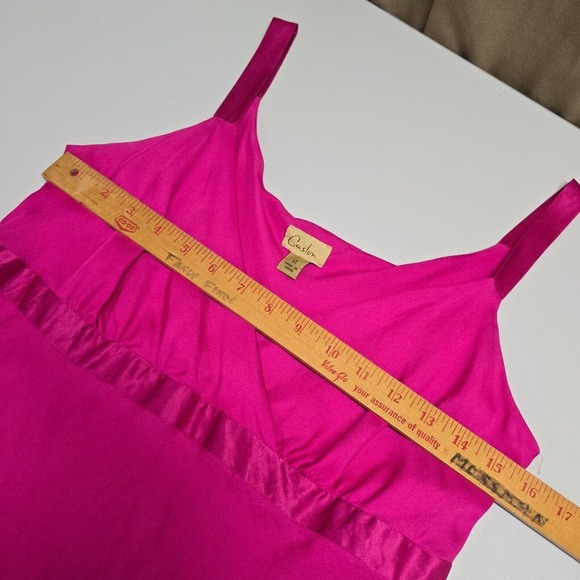 Caslon Babydoll Top Womens Medium Pink Silk Side Zipper Barbiecore Y2K - Picture 10 of 13